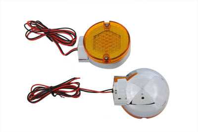 HARLEY LED-Blinker-Set hinten, gelbes Glas, passend für 1986-UP FLT, 1986-UP FLST,