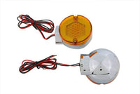 HARLEY LED-Blinker-Set hinten, gelbes Glas, passend für 1986-UP FLT, 1986-UP FLST,