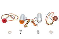 HARLEY Bullet Marker Lampenset mit roten und gelben LEDs Passend für 0- Ersatz, Anwendung für V-förmig