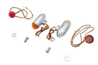 HARLEY Bullet Marker Lampenset mit roten und gelben LEDs Passend für 0- Ersatz, Anwendung für V-förmig
