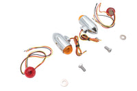 HARLEY Bullet Marker Lampenset mit roten und gelben LEDs Passend für 0- Ersatz, Anwendung für V-förmig
