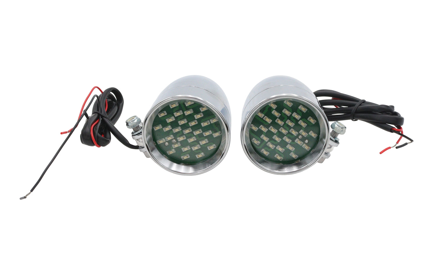 HARLEY Chrom-Geschoss-Positionsleuchten-Set mit bernsteinfarbenen LEDs, passend für 0- Custom, Anwendung