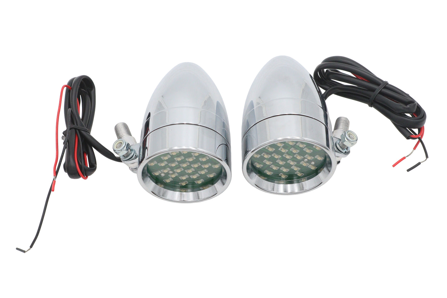 HARLEY Chrom-Geschoss-Positionsleuchten-Set mit bernsteinfarbenen LEDs, passend für 0- Custom, Anwendung