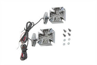 HARLEY Chrom Blinker-Set Malteser Rot LED Passt für 0- Custom, Anwendung