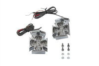 HARLEY Chrom Blinker-Set Malteser Rot LED Passt für 0- Custom, Anwendung