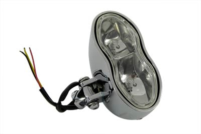 HARLEY 5-3/4 inch Headlamp Assembly Bi-Focal Style with Clear Lens fits 0-  Custom,