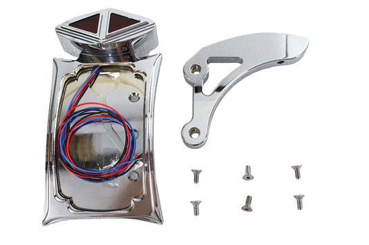 HARLEY Chrome Curved Tail Lamp Kit Spike Type Fits 0-  Custom, application
