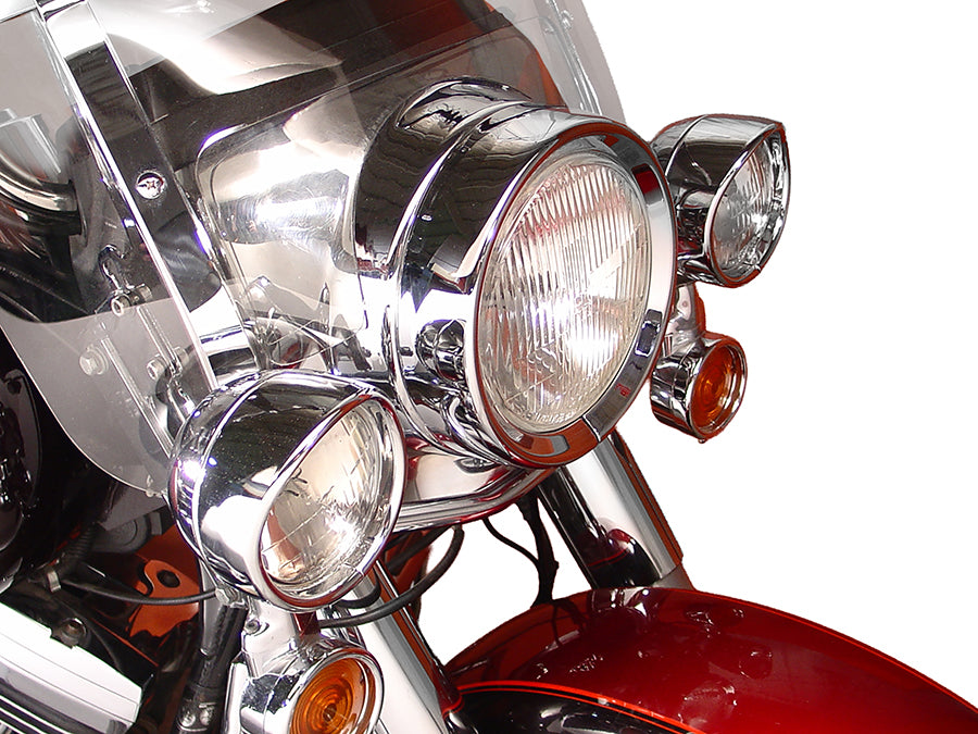 HARLEY Spotlamp Frenched Zierring mit Visier Passend für alle Modelle ab 1962, ausgestattet mit O.E. oder Zubehör