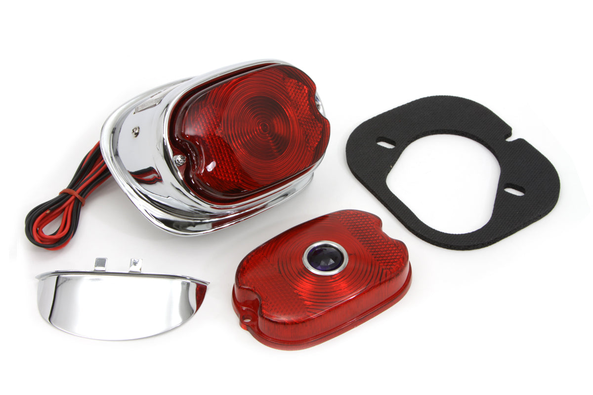 HARLEY Chrome 1955 Style Rückleuchten-Kit Passend für 1955-1972 FL, 1957-1972 XL,
