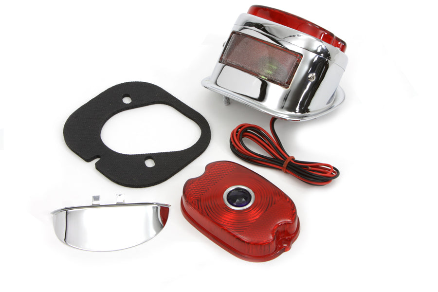 HARLEY Chrome 1955 Style Rückleuchten-Kit Passend für 1955-1972 FL, 1957-1972 XL,