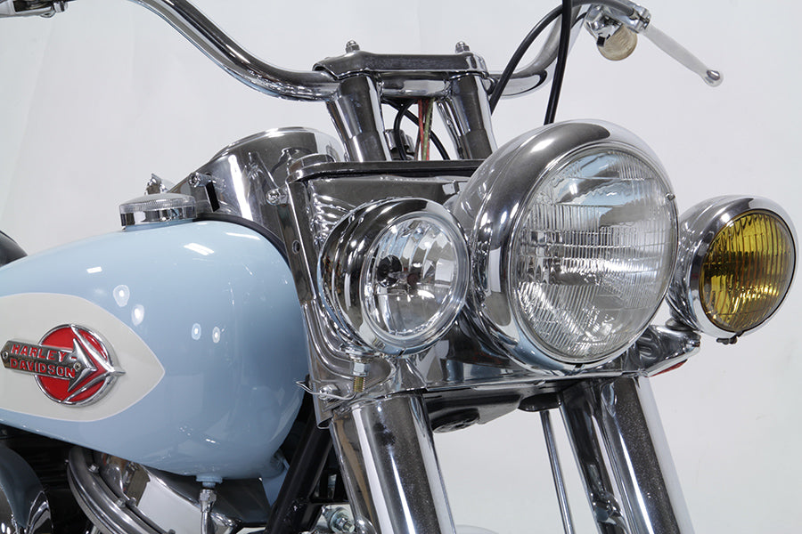 HARLEY Chrom-Zusatzscheinwerfer-Einheit Passend für FLST Modelle ab Baujahr 1986, FLT Modelle ab Baujahr 1980, FL Modelle ab Baujahr 1980, 198