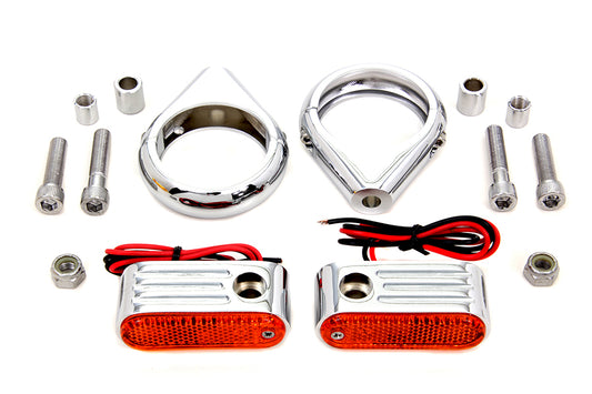 HARLEY Blinkerset vorne mit 49mm Gabelklemmen Passend für 0- Custom, Anwendung