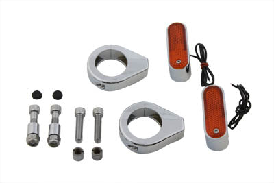 HARLEY Blinkerkit vorne mit 39mm Gabelklemmen Passt 0- Custom, Anwendung 0- Custom, Anwendun