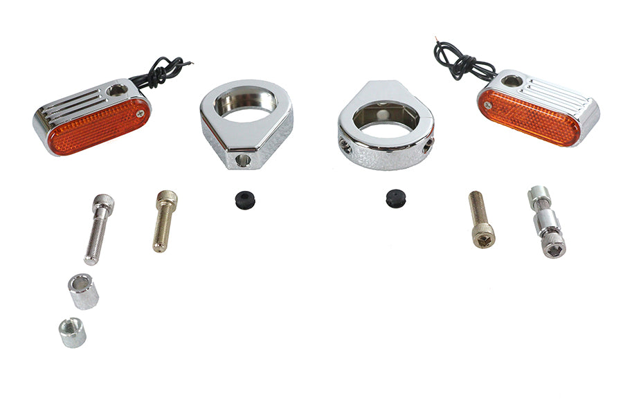 HARLEY Blinkerkit vorne mit 39mm Gabelklemmen Passt 0- Custom, Anwendung 0- Custom, Anwendun