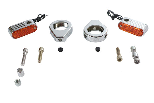 HARLEY Blinkerkit vorne mit 39mm Gabelklemmen Passt 0- Custom, Anwendung 0- Custom, Anwendun