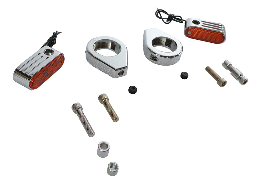 HARLEY Blinkerkit vorne mit 39mm Gabelklemmen Passt 0- Custom, Anwendung 0- Custom, Anwendun
