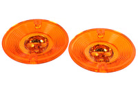 HARLEY Blinkerglas-Set mit Totenkopf, Bernstein, passend für FLT ab 1986,