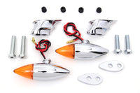 Harley Chrom Torpedo Kugelstil Markierungsleuchten-Set passend für 0- Custom-Anwendungen