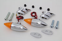 Harley Chrom Torpedo Kugelstil Markierungsleuchten-Set passend für 0- Custom-Anwendungen