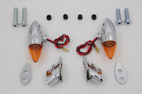 Harley Chrom Torpedo Kugelstil Markierungsleuchten-Set passend für 0- Custom-Anwendungen