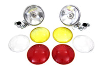 HARLEY Chrom-Zusatzscheinwerfer-Set passend für 1949-1963 FL,