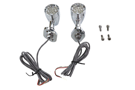 HARLEY Blinker Set Bullet Orange mit Montagefuß Passend für 0- Custom, Anwendung