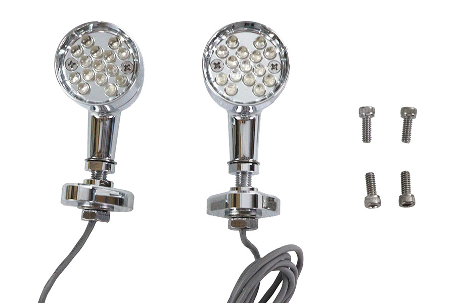 HARLEY Blinker Set Bullet Orange mit Montagefuß Passend für 0- Custom, Anwendung