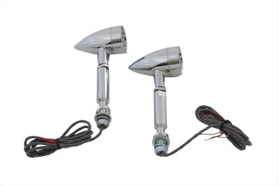 HARLEY Blinker Set Bullet Rot mit langem Bolzen Passend für 0-  Custom, Anwendung
