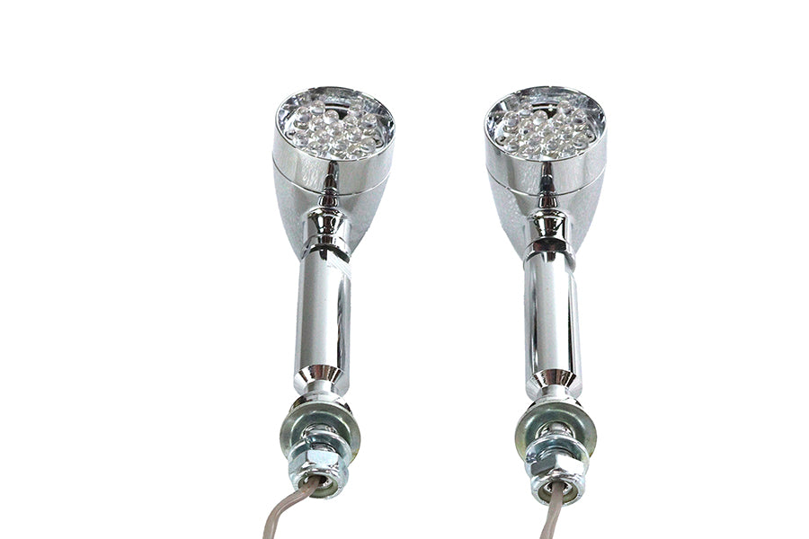HARLEY Blinker Set Bullet Rot mit langem Bolzen Passend für 0-  Custom, Anwendung