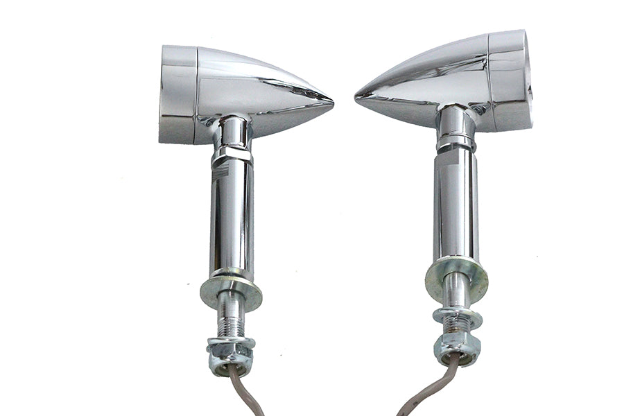 HARLEY Blinker Set Bullet Rot mit langem Bolzen Passend für 0-  Custom, Anwendung