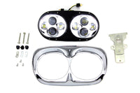 HARLEY Chrome Dual LED Headlamp Unit fits 2004-2013 FLTR,