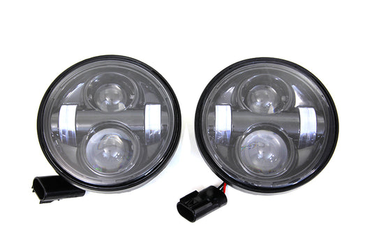 HARLEY 4-1/2 inch LED Headlamp Unit Set fits 2008-2017 FXDF,