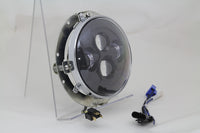 HARLEY 7 inch LED Headlamp Assembly Gloss Black fits 2014-UP FLT,