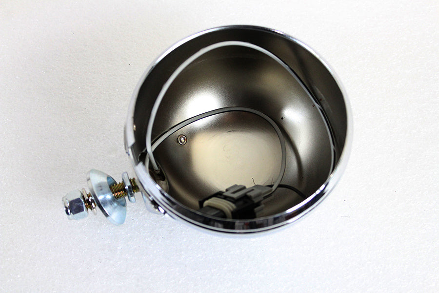 HARLEY Chrom Spotlampengehäuse und Kabelbaum-Kit passend für 1980-UP FLT, 1986-UP FLST, 1980-1984 FL, 1980-U