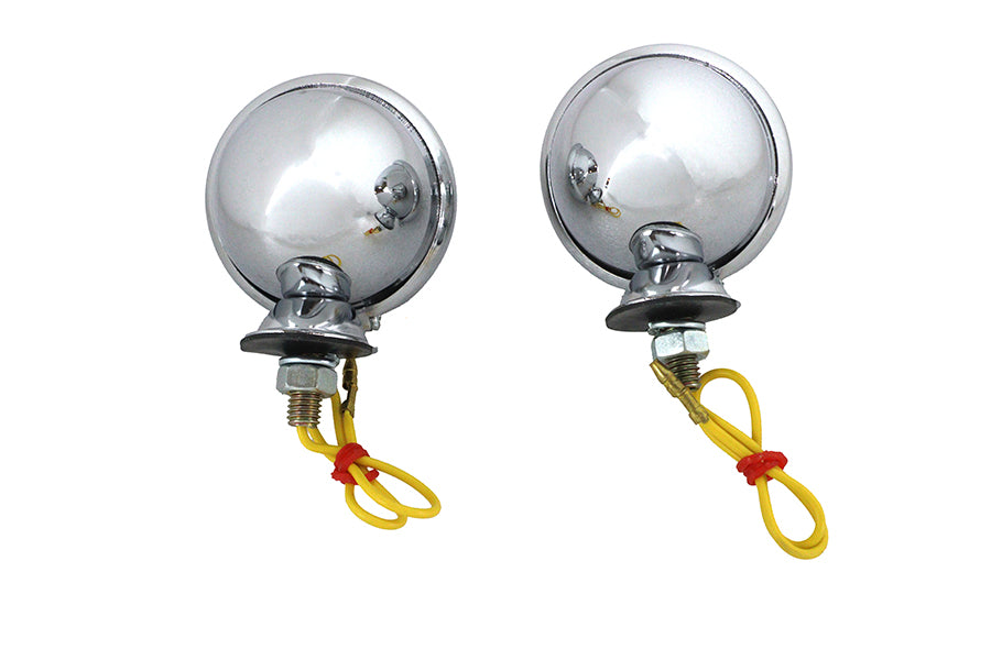 HARLEY Blinker Set Kugel Chrom mit getöntem Glas 0-  Custom, Anwendung