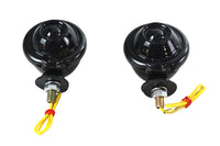HARLEY schwarzes Blinker Set Bullet mit getöntem Glas passend für 0- Custom, Anwendung