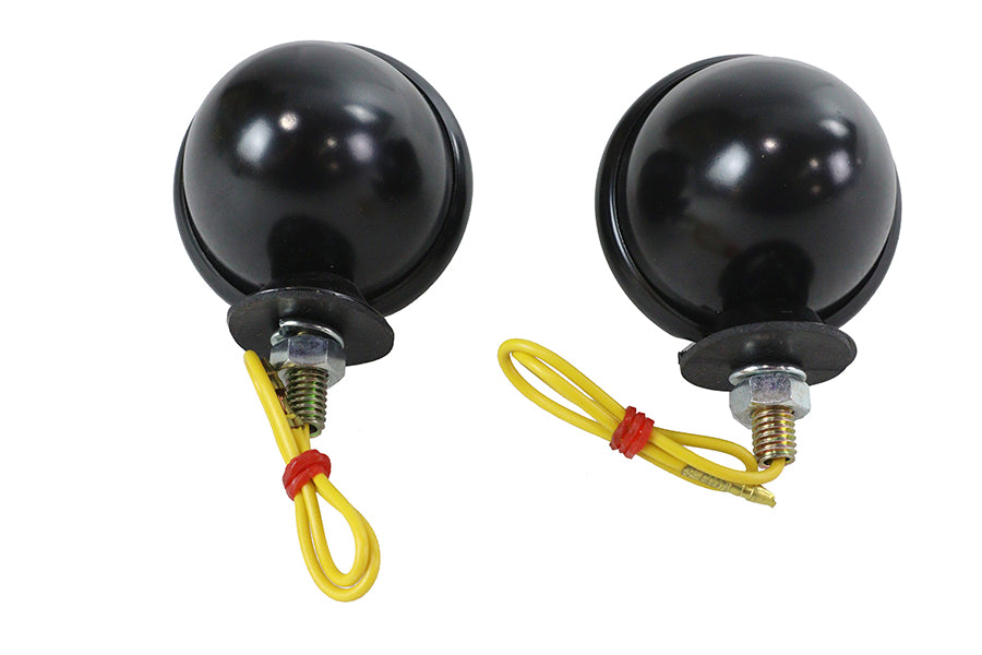 HARLEY schwarzes Blinker Set Bullet mit getöntem Glas passend für 0- Custom, Anwendung