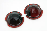 HARLEY Rücklicht-Glasscheibe, facettiert, rot, passend für FL 1949–1985,