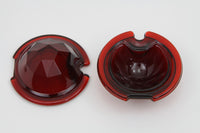 HARLEY Rücklicht-Glasscheibe, facettiert, rot, passend für FL 1949–1985,