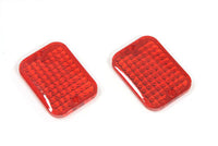 HARLEY Markierungsleuchtenglas-Set, Rot, Standard-Stil, passend für 0-, Ersatzteil, Anwendungsteil für Tourenlampen