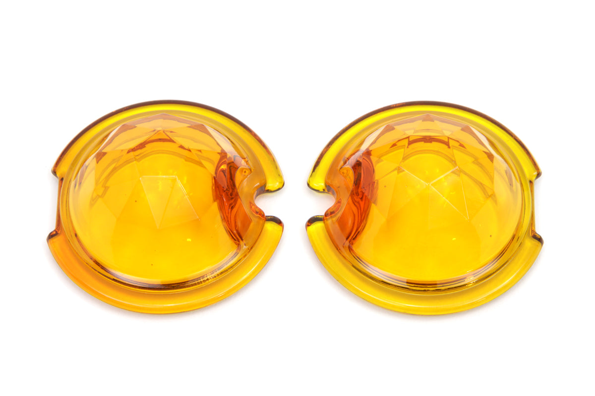 HARLEY Rücklichtglas-Set Facettiert Bernstein Passend für 1949-1985 FL,