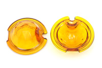 HARLEY Rücklichtglas-Set Facettiert Bernstein Passend für 1949-1985 FL,