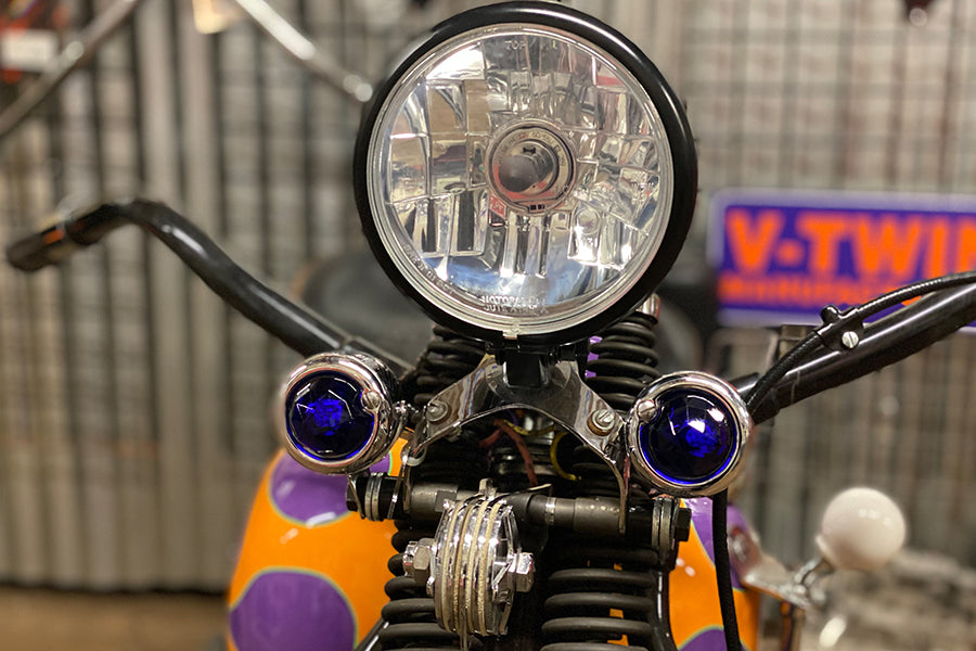 HARLEY Blau facetierte Rücklichtgläser Set passend für 1949-1985 FL,