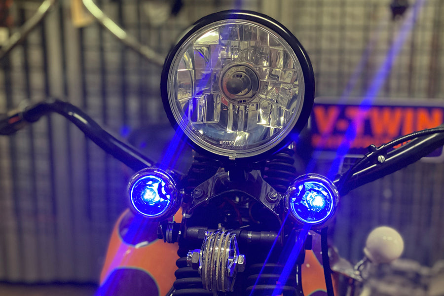 HARLEY Blau facetierte Rücklichtgläser Set passend für 1949-1985 FL,