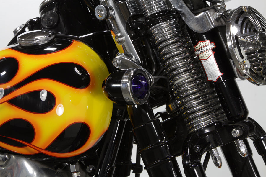 HARLEY Blau facetierte Rücklichtgläser Set passend für 1949-1985 FL,