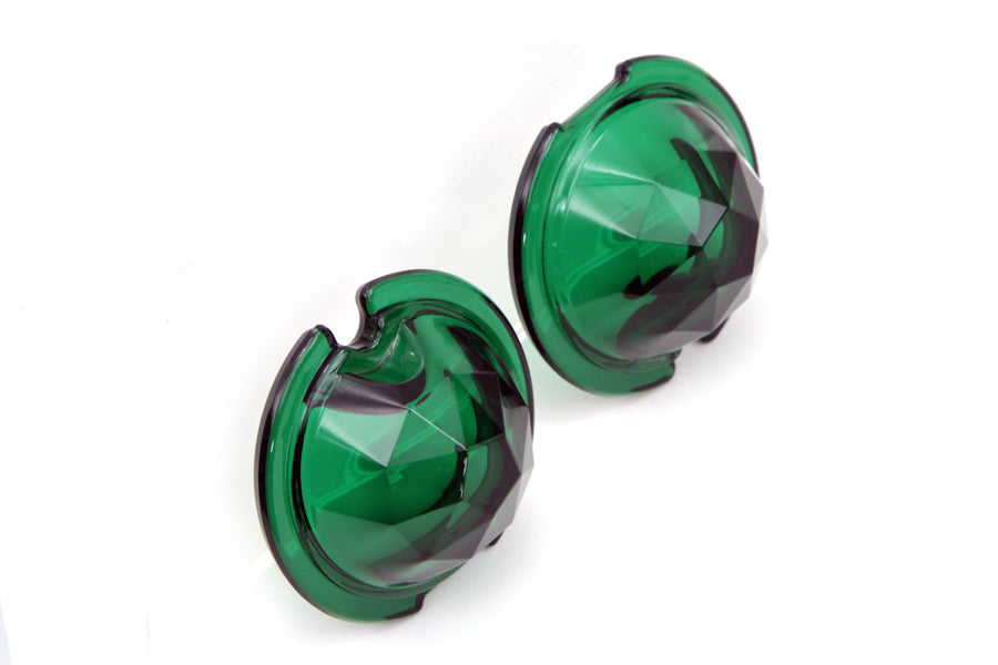 HARLEY Rücklichtglas-Set Facettiert Grün Passend für 1949-1985 FL,