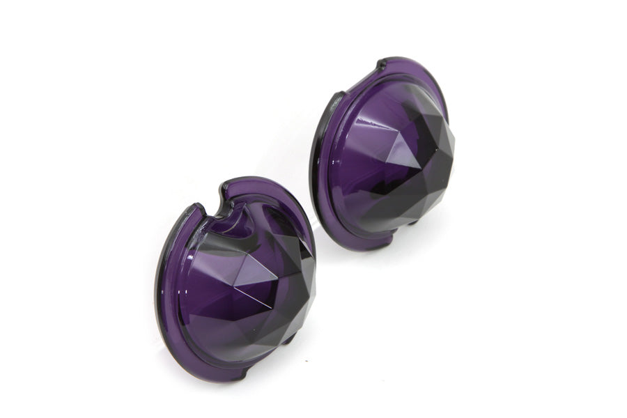 HARLEY Rücklichtglas-Satz Facettiert Violett Passend für 1949-1985 FL,