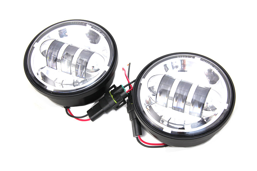 HARLEY 4-1/2 Zoll LED-Zusatzscheinwerfer verchromt, passend für FLT ab 1980, FLT ab 1980