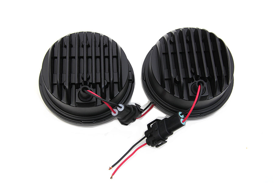 HARLEY 4-1/2 Zoll LED-Zusatzscheinwerfer verchromt, passend für FLT ab 1980, FLT ab 1980