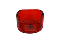 HARLEY Rücklichtglas Laydown Style Rot mit blauem Punkt Passt für 1979-1998 FLT, 1979-1998 FLT,